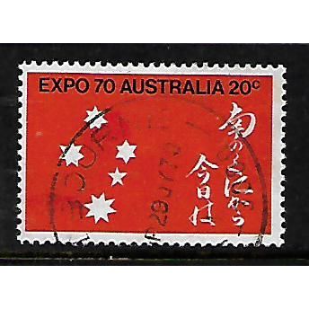 AUSTRALIA 1970 WORLD FAIR 20c SOTHERN CROSS SG 455 FINE USED