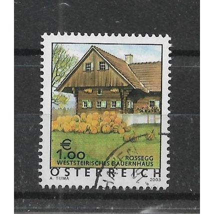 Austria.SG2621 $1 Farmhouse,Rossegg,Styria.Fine Used.Aug22