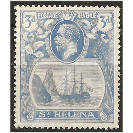 St Helena 1923 SG101 2d Bright Blue Mounted Mint ...