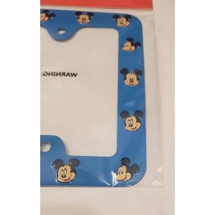 DISNEY PARKS DISNEYLAND RESORT CLASSIC STYLE BLUE LICENSE PLATE FRAME HOLDER~NEW