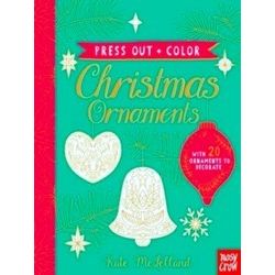 Press Out And Color Christmas Ornaments