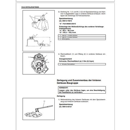 Suzuki Jimny SN413 SN415D Supplementary Service Manual German 9950181A1001G PDF