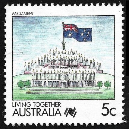 AUSTRALIA 1988 Living Together 5c Parliament Sc#1057 USED @O707