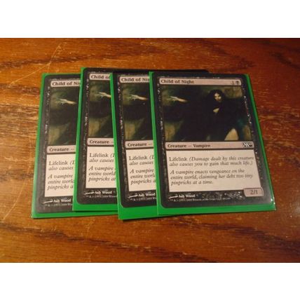 Magic The Gathering, MTG, 4-Cards, 1993-2009, CHILD OF NIGHT, nm