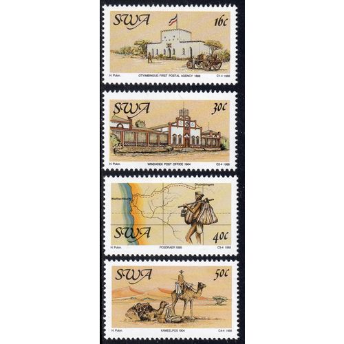 S W A Sg495 - Sg498 1988 Centenary Postal Service set mint never hinged (N10/1)