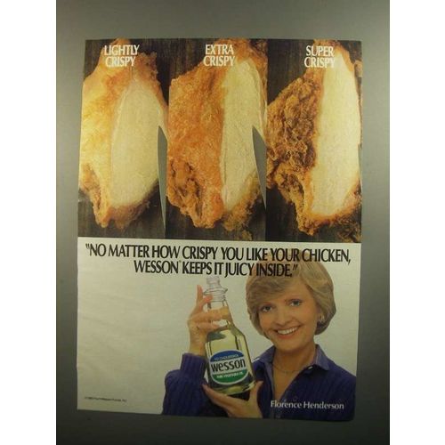 1984 Wesson Vegetable Oil Ad - Florence Henderson