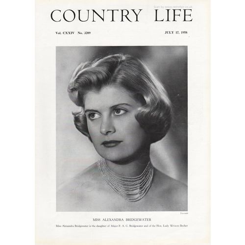 Miss Alexandra Bridgewater | Country Life Society Portrait July 17 , 1958