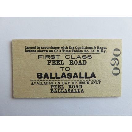 Isle of Man Railway Peel Road-Ballasalla Ticket #53