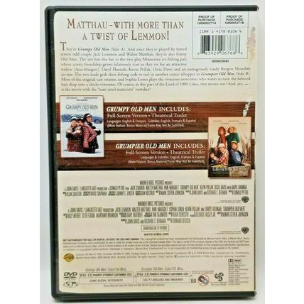 Grumpy Old Men / Grumpier Old Men (DVD, 2009) 2 Movies 1 Double Sided Disc (L6)