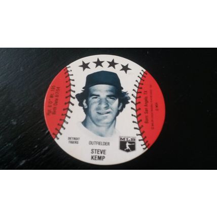 1981 MSA Disc Blank Back Steve Kemp Excellent-Mint (6) Detroit Tigers