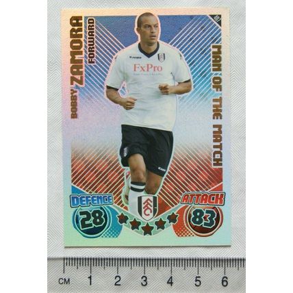 2010/11 Topps Match Attax Trading Card 407 Bobby Zamora, Fulham, Man of Match
