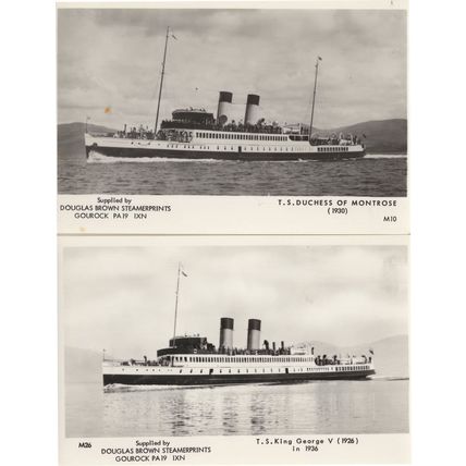 TS Duchess Of Montrose Ship King George V Gourock Postcard s