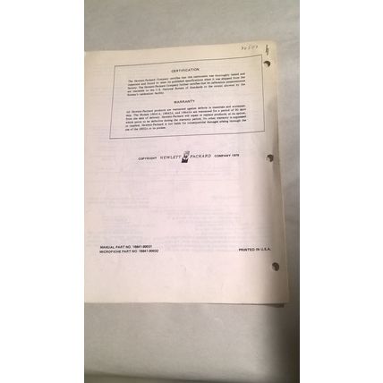 Hewlett Packard HP 18641A,18642A, & 18643A PRT Probes Operating Note