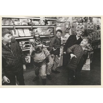 Batman Outfit At Kings Lynn Norfolk Toy Shop in 1960s Postcard