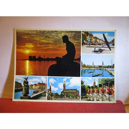 multiview, FESTIVALS IN COPENHAGEN, DENMARK. used postcard 1982? postmark =