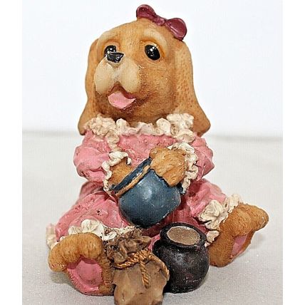 Vintage Pair of Hand Painted, Polyresin Dog Ornaments