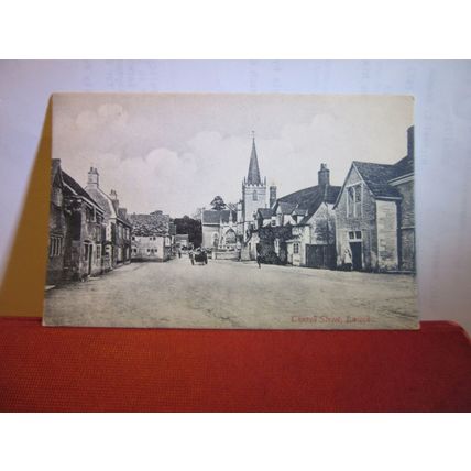 CHURCH STREET, LACOCK. WILTSHIRE unused antique postcard by E C Hunt =
