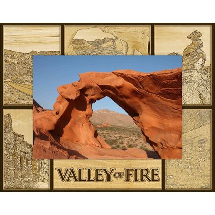 Valley of Fire Nevada Laser Engraved Wood Picture Frame Landscape (4 x 6)