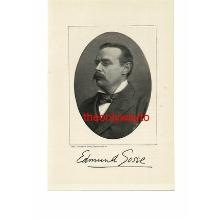 Edmund Gosse, English Poet, Author & Critic, Book Illustration (Print), 1895