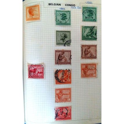 Belgian Congo 1925 5c to 75c heads and crafts issues x12