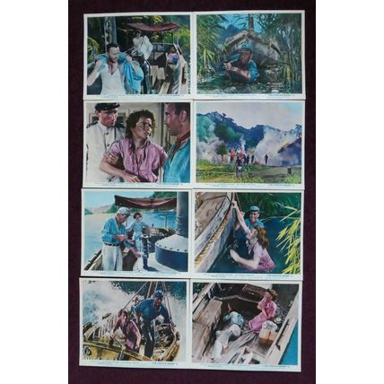 AFRICAN QUEEN, The (1951) 8 UK FOH / Lobby cards ***H. Bogart & K. Hepburn***