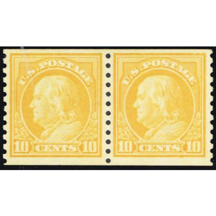 497, Mint VF NH 10¢ Coil Pair - FRESH! - Stuart Katz