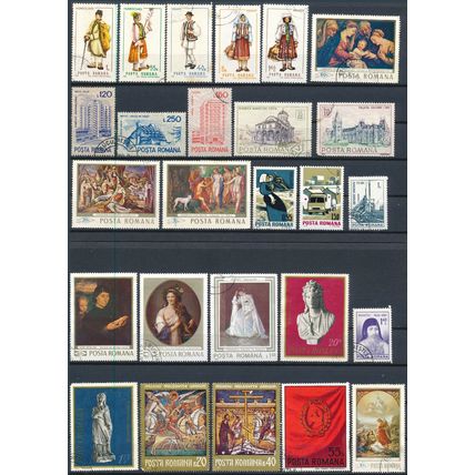 737 Stamp Selection - Romania - Used Hinged & Cancelled to Order