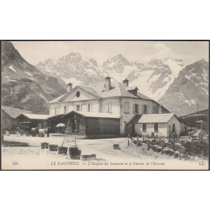 L'Hospice du Lautaret et le Glacier de l'Homme, Le Dauphiné, c.1910 - Lévy CPA