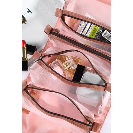 Pink Leegoo Peint Detachable 4-in-1 Foldable Makeup Bag
