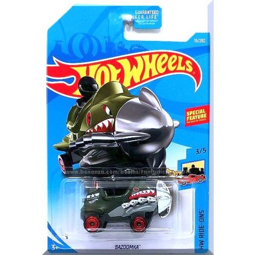 Hot Wheels - Bazoomka: HW Ride-Ons #3/5 - #15/250 (2019) *Green / Treasure Hunt*