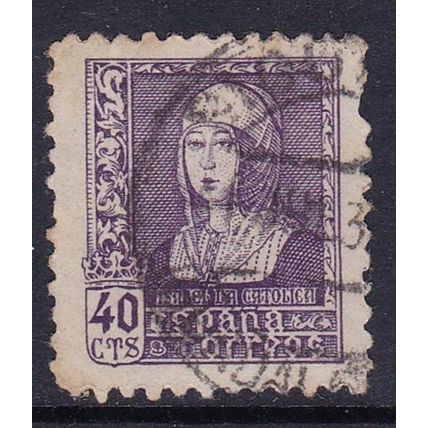 SPAIN 1938 ISOBELLA THE CATHOLIC 40c VALUE USED SG933