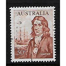 AUSTRALIA 1966 50c RED BROWN DAMPIER AND ROEBUCK SG 399 FINE USED#2