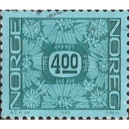 NORWAY, Star ornament, blue 1986, 4.00Kr