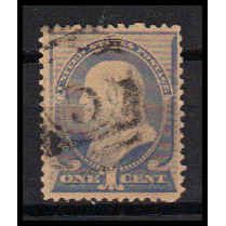 Used 212 1c Benjamin Franklin Barely Clears RA0541