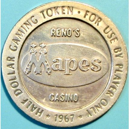 Mapes. 50¢ Casino Token. Reno, NV. 1967. R85.