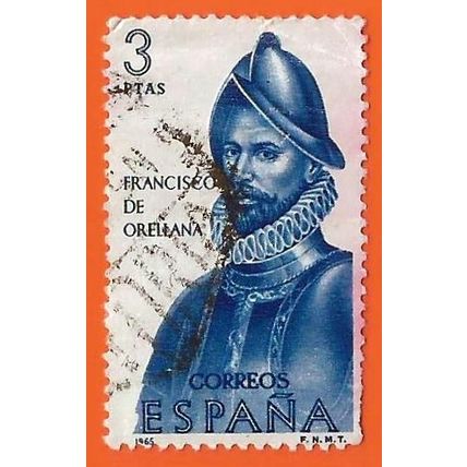 ESPAÑA. 1965. EDIFIL # 1684. FORJADORES DE AMERICA. FRANCISCO DE ORELLANA