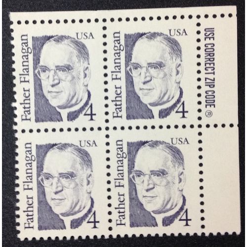 US Stamp #2171 mint: 1986 4c Father Flanagan - zip block (mat gum?) MNH