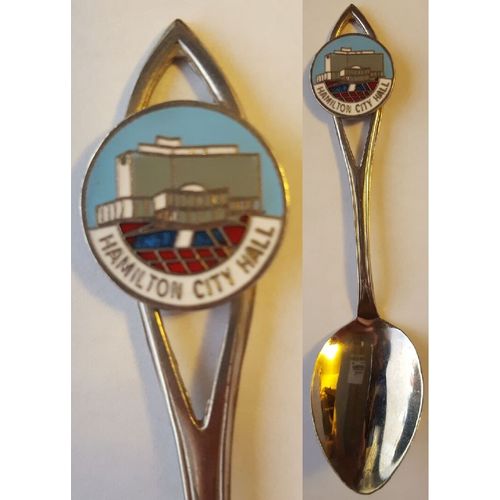 Hamilton City Hall Ontario Canada Souvenir Teaspoon Tea Spoon 3-7/8" long