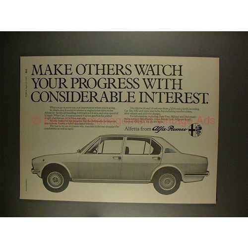 1977 Alfa Romeo Alfetta 1.8 Saloon Car Ad - Progress!!