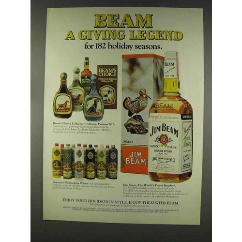 1977 Jim Beam Bourbon Ad - A Giving Legend