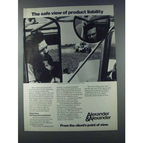 1981 Alexander & Alexander Ad - Product Liability