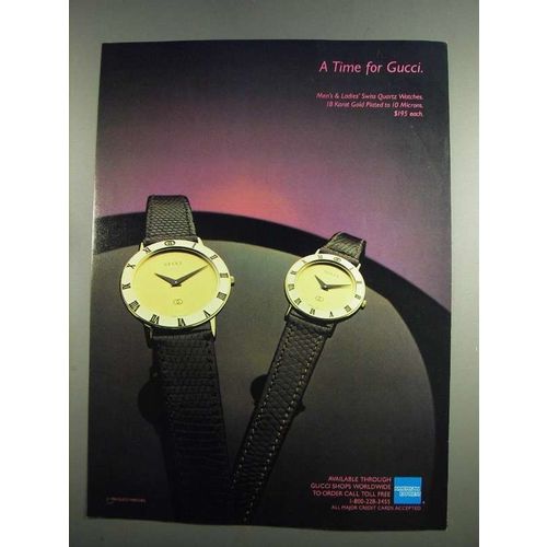 1984 Gucci Watches Ad - A Time for Gucci