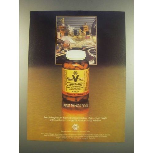 1985 Solgar Gold Label VM-75 with Iron Ad