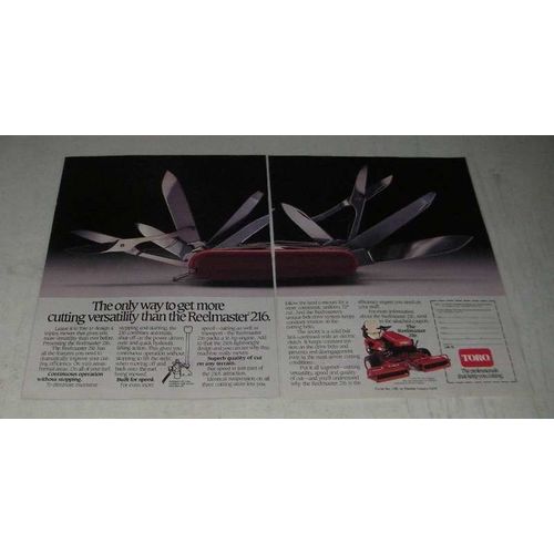 1988 Toro Reelmaster 216 Mower Ad - Cutting Versatility