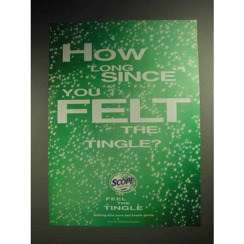 1999 Scope Mouthwash Ad - You Felt the Tingle?