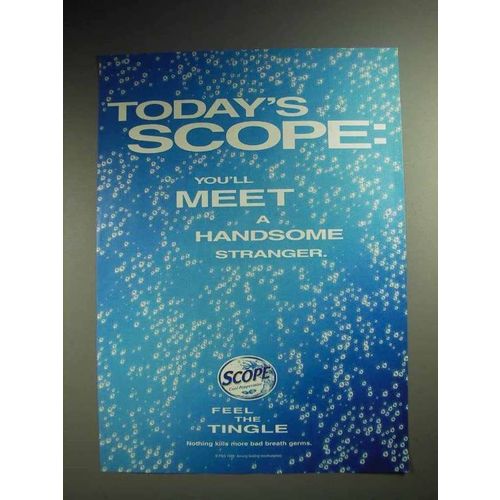 1999 Scope Mouthwash Ad - Meet a Handsome Stranger