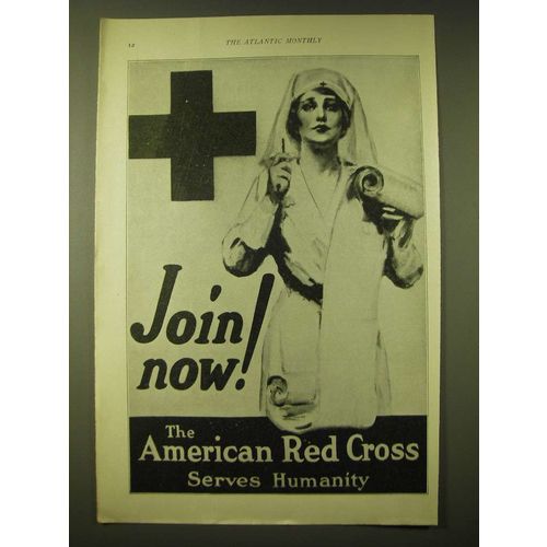 1924 The American Red Cross Ad - Join now! Serves Humanity