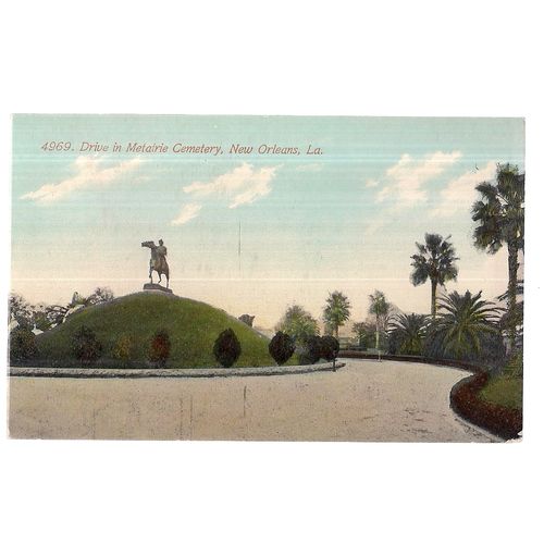 DRIVE IN METAIRIE CEMETERY, NEW ORLEANS, LOUISIANA, USA unused postcard c.1900