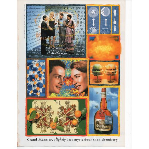 Grand Marnier Vintage Full Page Print Ad April 1996