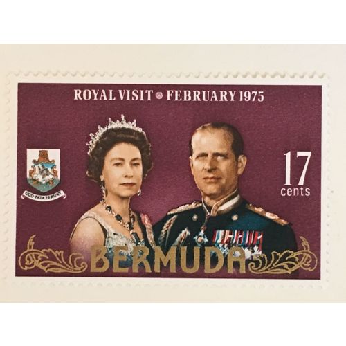Bermuda QEII 1975 Royal Visit 17c Elizabeth Edinburgh Mint SG 328 Sc 316 stamp